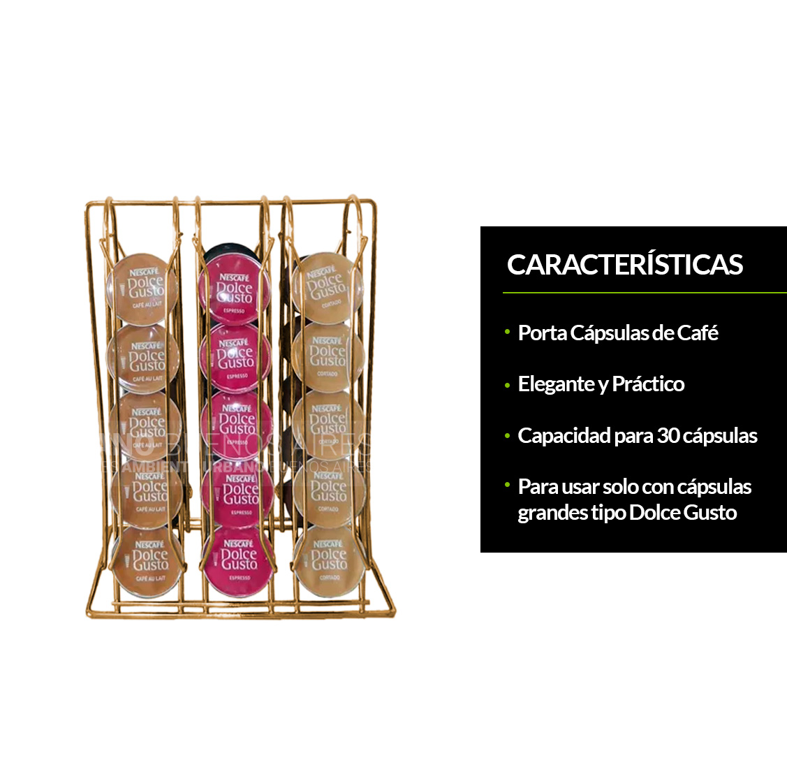 Ambiente Urbano - Exhibidor Para Capsulas Dolce Gusto Cobre