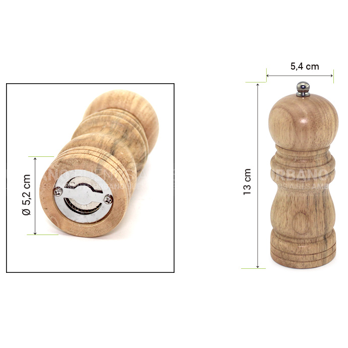 MAGICLULU Molinillo De Madera Para Sal Y Pimienta, Mini Molinillo De Setas Y Pimienta, Molinillo Manual, Recipiente Para Cocina, Tarro De Sal Y Pimienta