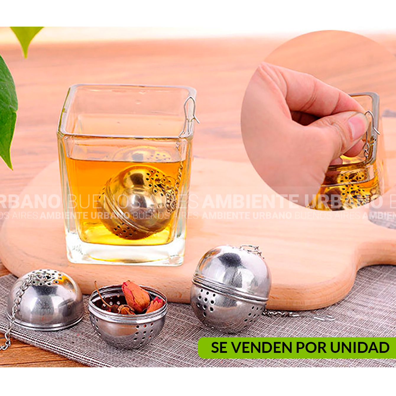 INFUSOR PARA TE por unidad ACERO INOXIDABLE